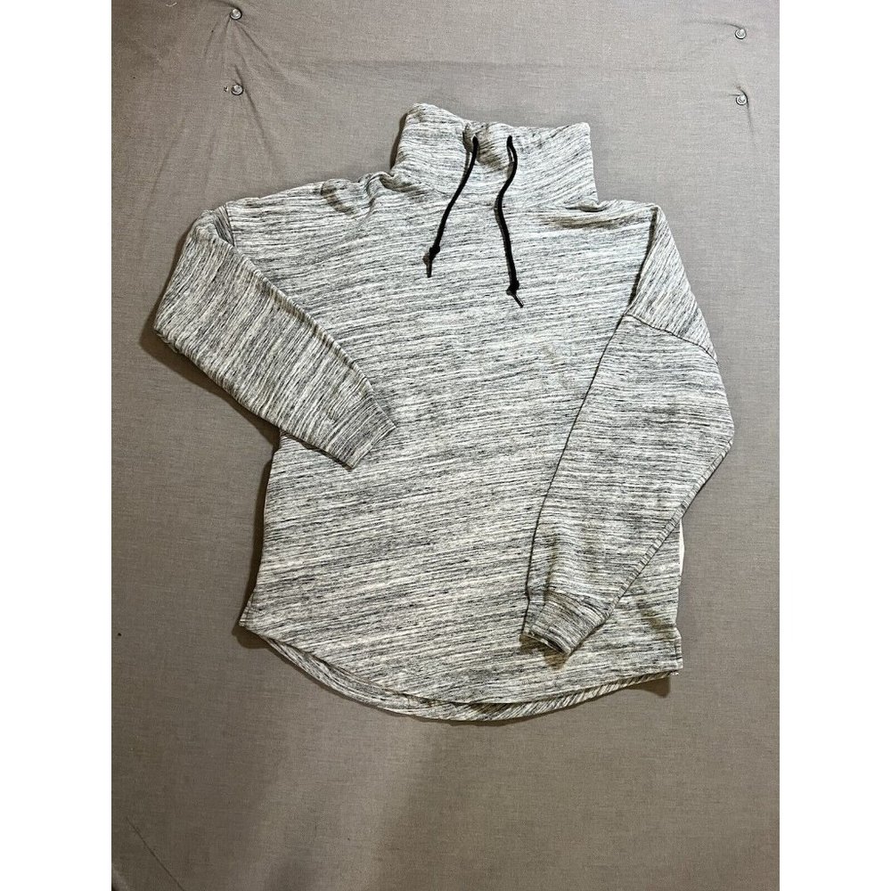Love PINK Sweater Womens XS Gray Embroidered High Neckโ Pockets Long Sleeve.